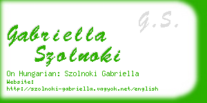 gabriella szolnoki business card